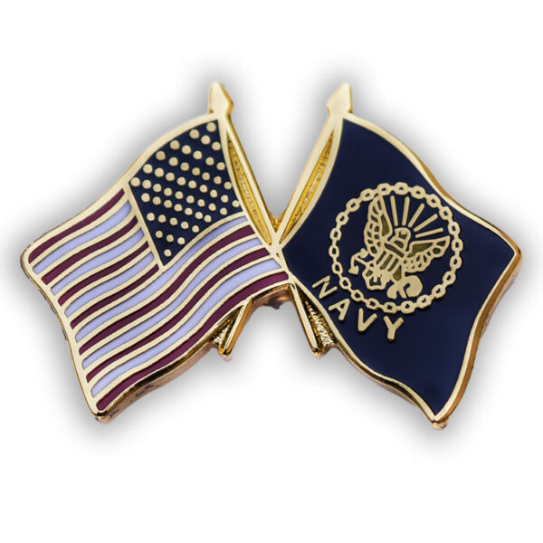 U. S. and Navy Flag Pin