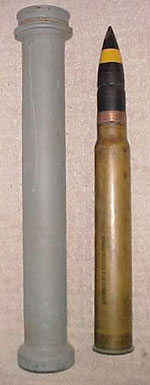 3 inch 50 caliber armor piercing round and cannnister
