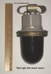 Red Light fixture for compartments, passageways, decks