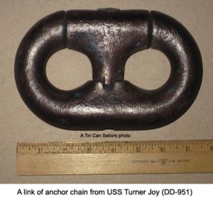 Link of Anchor Chain from USS Turner Joy (DD-951)