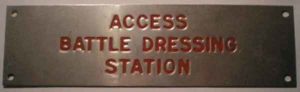 Battle Dressing Station Compartment Name Plate