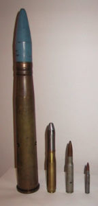 40mm, 20mm, .50 cal., .30 cal