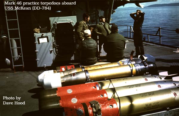 Mark 46 practice torpedoes aboard | USS McKean (DD-784)