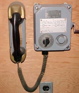 Sound-powered wall telephone