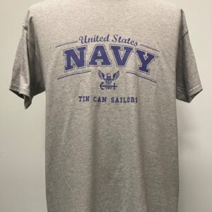 US Navy Tin Can Sailor T-shirt Gray