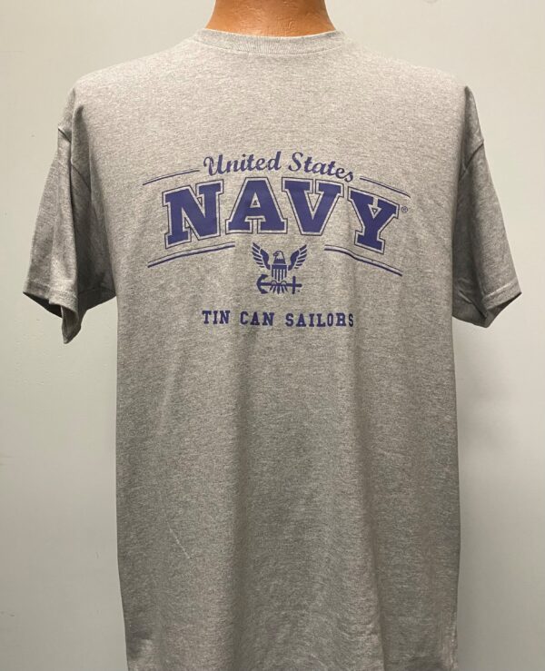 US Navy Tin Can Sailor T-shirt Gray