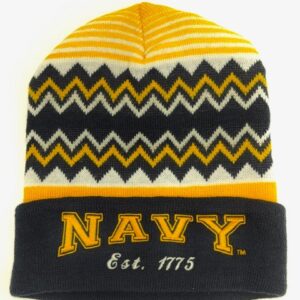 Navy Embroidered Stripe Watch Cap